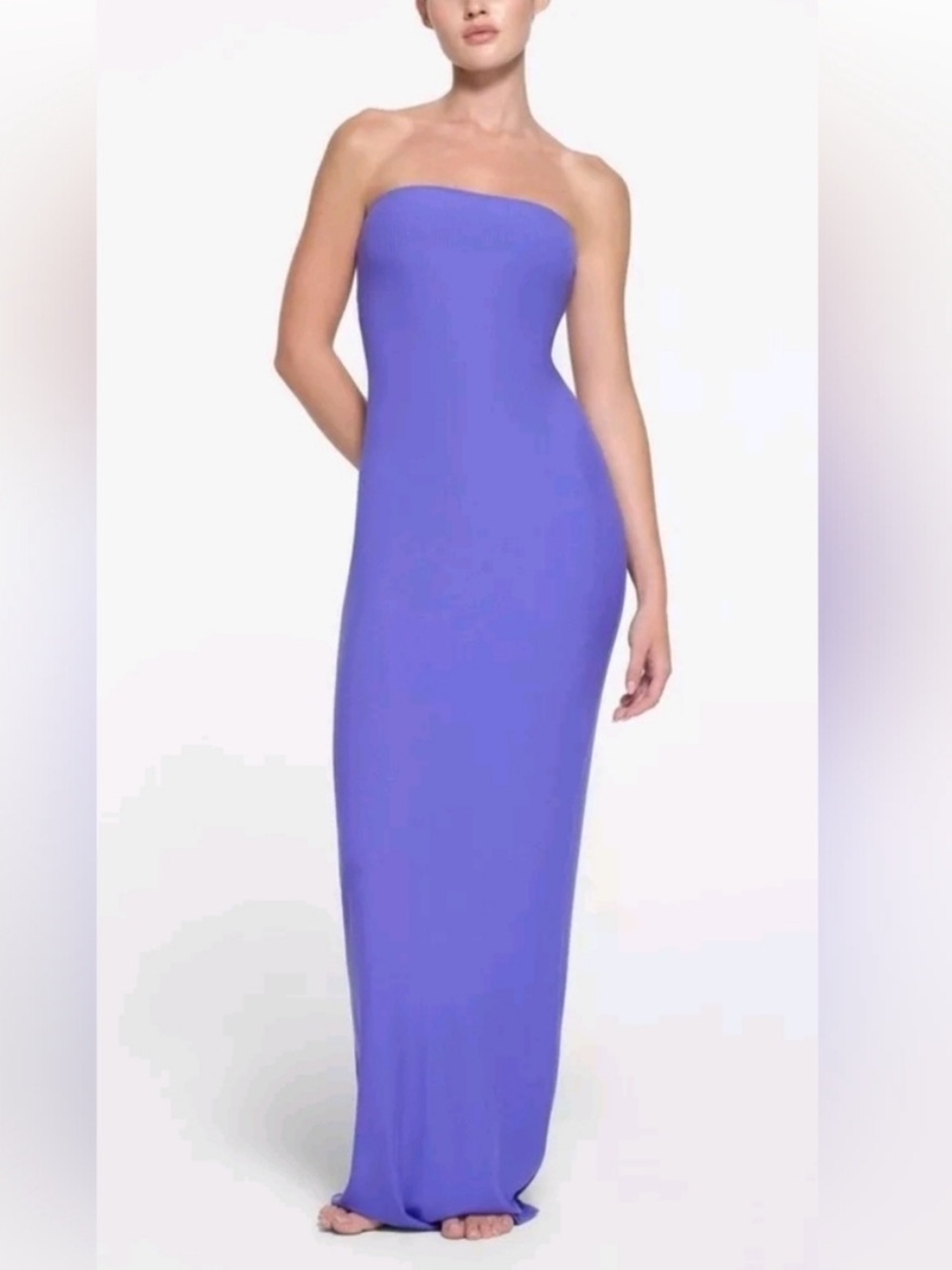 SKIMS Soft Lounge Strapless Maxi Dress Tanzanite Size Small NWT Sold Out